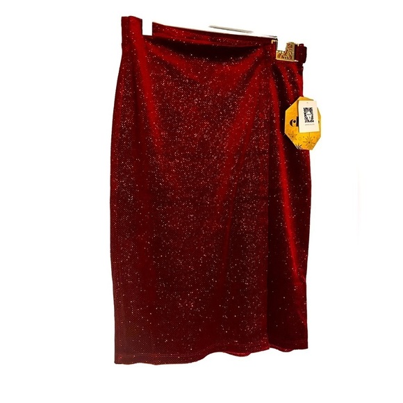 Anne Klein Red Wrap Skirt NWT Size XS - Picture 2 of 3
